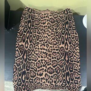 BCBG Leopard Bandage Skirt